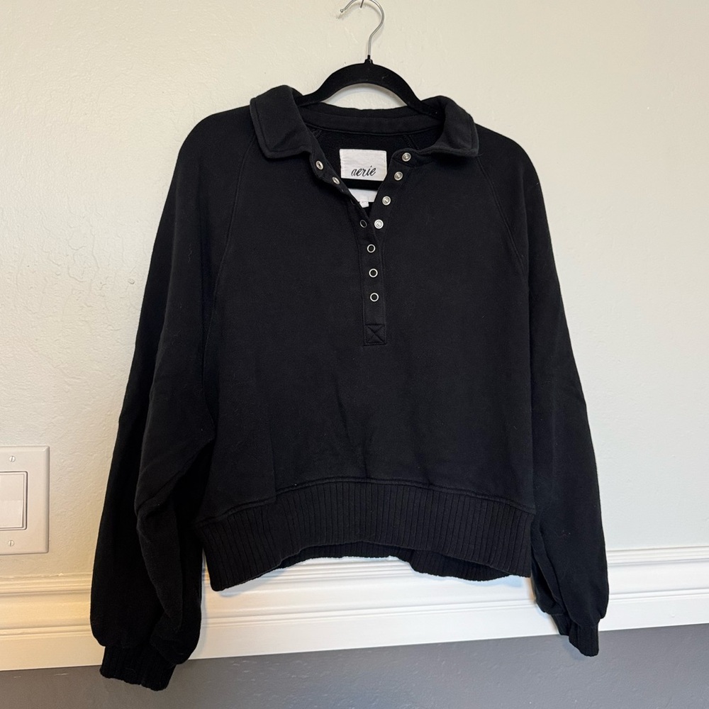 Aerie button up sweatshirt